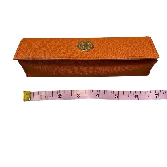 TORY BURCH - EYEWEAR / SUNGLASSES HOLDER / CASE - ORANGE - MAGNETIC CLOSURE S3 - Picture 5 of 10